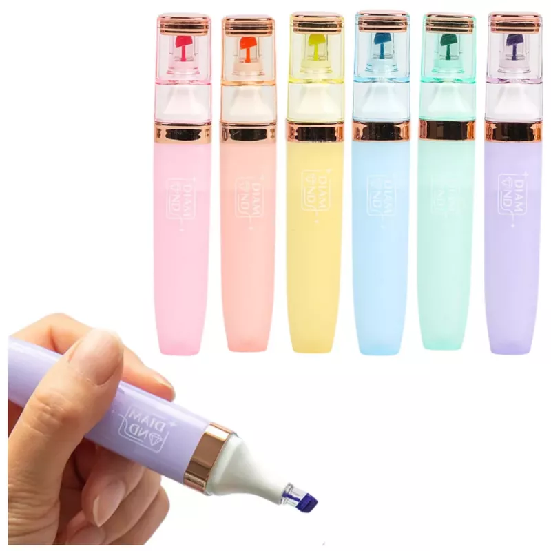 LEAN Highlighter Set Pastel Gold Color Elements 6 Pcs