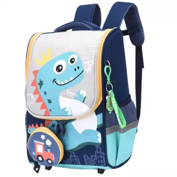 LEAN Dinosaur School Backpack Bag With Locomotive Pendant 21L
