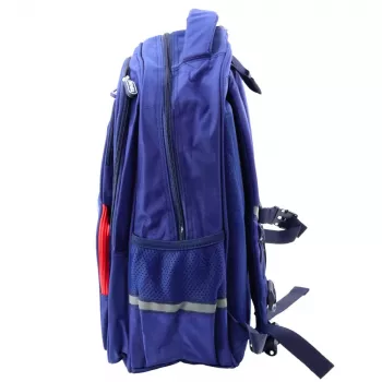 LEAN mokyklinė kuprinė su lopu ir krūtine juosta, tamsiai mėlyna, 20L
