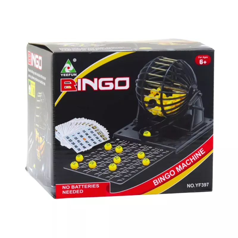 LEAN TOYS Family Bingo Game Classic 80 Ball 20 Card Draw Machine