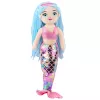 LEAN TOYS Minkštas undinės žaislas su holografine uodega rožinė-mėlyna 48cm