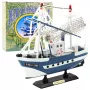 LEAN TOYS Collectible Model Ship Fishing Boat Flying Lady Blue 24x23cm
