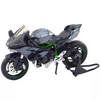 LEAN TOYS Sports Motorcycle Metal Lights Sounds Gray 1:12