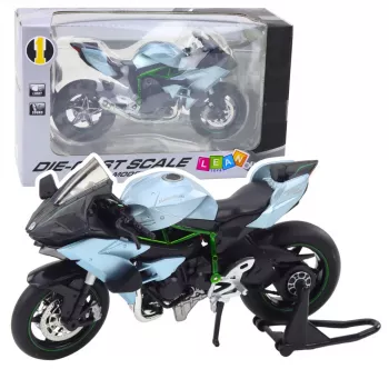LEAN TOYS Sportinis motociklas Metalinis Šviesos Garsai Sidabrinis 1:12