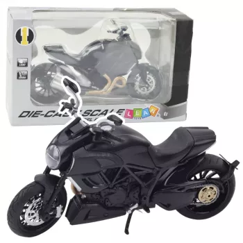 LEAN TOYS Sportinis motociklas Metalas Šviesos Garsai Aukso elementai Juodas 1:12