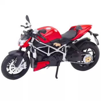 LEAN TOYS Sportinis motociklas Metalas Šviesos Garsai Sidabriniai elementai Raudonas 1:12