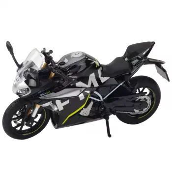 LEAN TOYS Sportinis motociklas Metalas Šviesos Garsai Juodas 250 SR 1:12