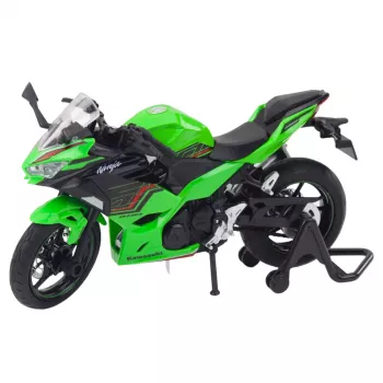 LEAN TOYS Sports Motorcycle Metal Lights Sounds Green 1:12