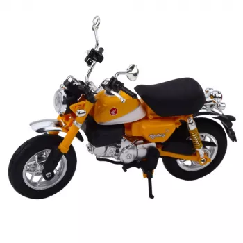 LEAN TOYS Motorcycle Retro Classic Metal Lights Yellow 1:12