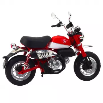 LEAN TOYS Motorcycle Retro Classic Metal Lights Red 1:12