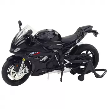LEAN TOYS Sportinis motociklas Metalas Šviesos Garsai Juodas S1000 1:12