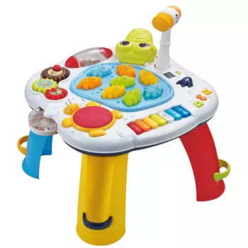 LEAN TOYS Interaktyvus edukacinis stalas Pianinas Būgnas Krokodilas