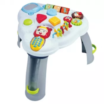 LEAN TOYS Interaktyvus lavinamasis stalas su trikampiu telefonu, šviesomis ir garsais