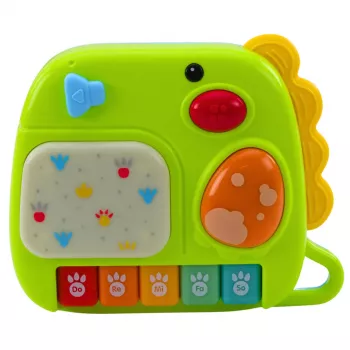 LEAN TOYS Interaktyvus pianinas mažyliams Dinosaur Green