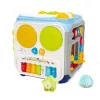 LEAN TOYS Multifunkcinis lavinamasis kubas mažyliams su šviesomis ir garsais