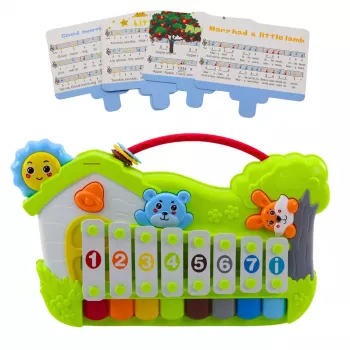 LEAN TOYS Musical Piano Forest Xylophone Note Cards 5pcs