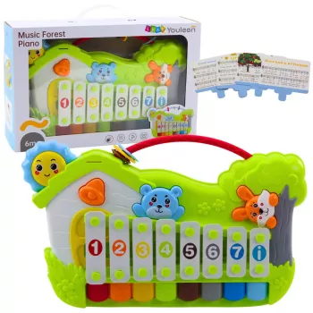 LEAN TOYS Musical Piano Forest Xylophone Note Cards 5pcs