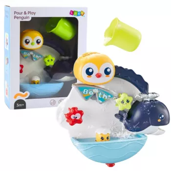 LEAN TOYS Interactive Water Bath Toy Penguin Whale