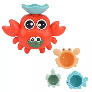 LEAN TOYS Crab Bath Toy Set Sea Animals 12 vnt.