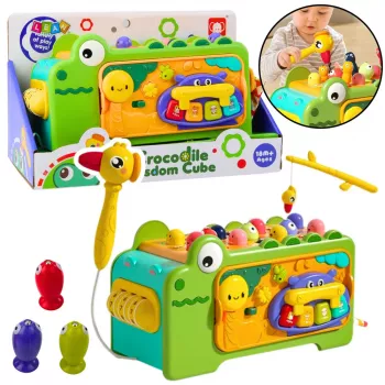 LEAN TOYS Crocodile Interactive Educational Cube Multifunctional Sounds