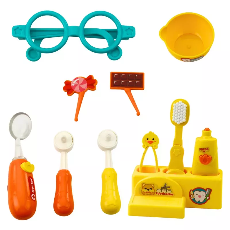 LEAN TOYS Dog at the Dentist Toy Doctor with Sick Tooth
