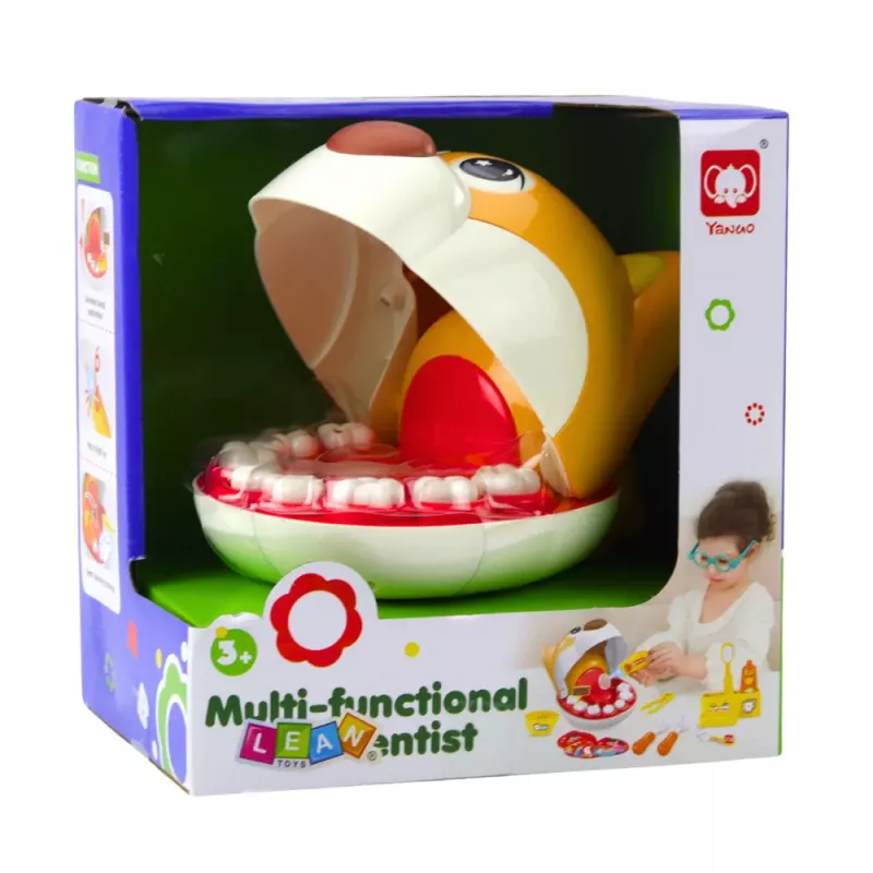 LEAN TOYS Dog at the Dentist Toy Doctor with Sick Tooth
