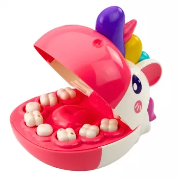 LEAN TOYS Unicorn Dentist Educational Set Doctor Dentist Pink