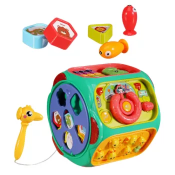 LEAN TOYS Lavinamasis žaislas Interaktyvus kubas Multifunkcinis 8in1