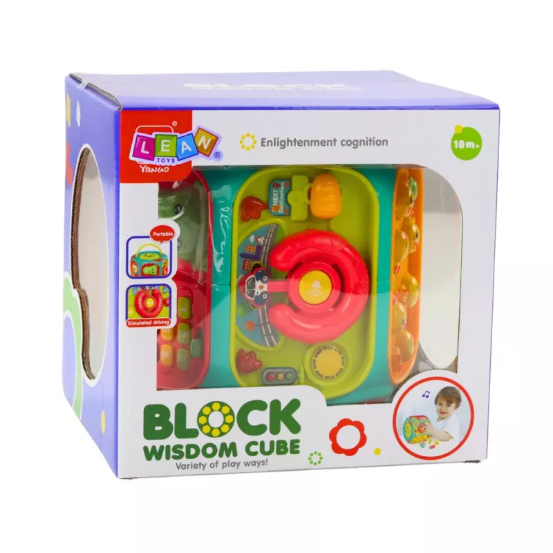 LEAN TOYS Lavinamasis žaislas Interaktyvus kubas Multifunkcinis 8in1