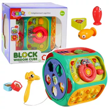 LEAN TOYS Lavinamasis žaislas Interaktyvus kubas Multifunkcinis 8in1