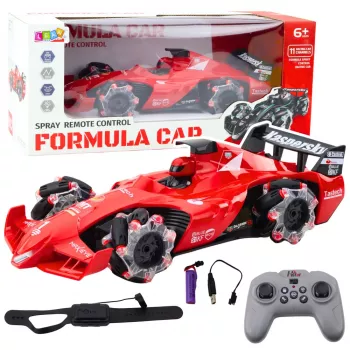LEAN TOYS RC Car Smoke Effect 2.4G Raudonas