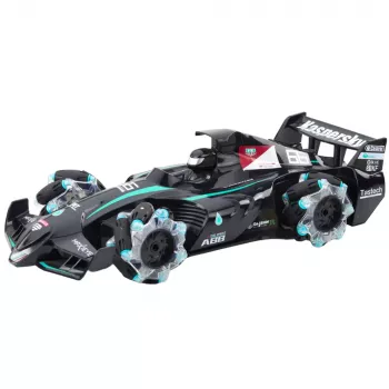 LEAN TOYS RC Sports Car Remote Controlled Smoke Effect 2.4G Black