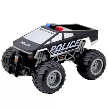 LEAN TOYS Off-Road RC Police Car Remote Controlled Black 1:16