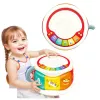 LEAN TOYS Didelis interaktyvus mokomasis būgnas mažyliams Spalvingas