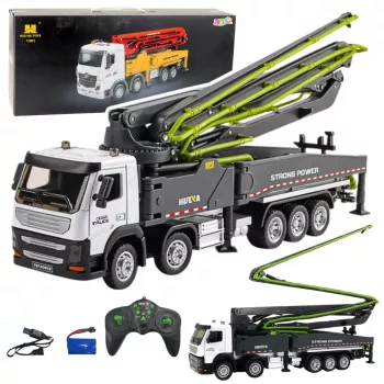 HUINA 1:18 RC Concrete Mixer Truck Remote Controlled Gray