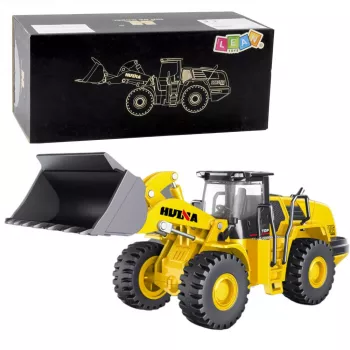 Huina 22756 1:50 Backhoe Loader Die-Cast Metal Construction Vehicle Yellow