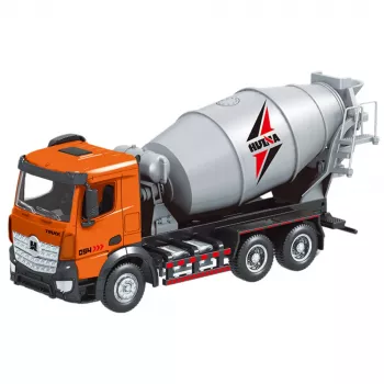 LEAN TOYS Betono maišyklė Statybinė transporto priemonė Metalas Huina Oranžinė 1:50