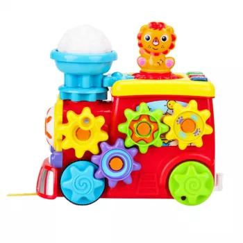LEAN TOYS Interactive Musical Locomotive For Toddlers Gears Colorful