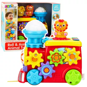 LEAN TOYS Interactive Musical Locomotive For Toddlers Gears Colorful
