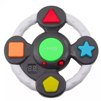LEAN TOYS Electronic Logic Game Memory Arcade Steering Wheel with Lights and Sounds
