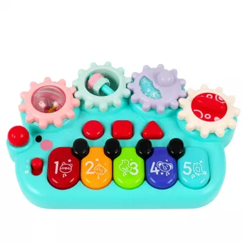 LEAN TOYS Interaktyvus pianinas vaikams Gears Blue