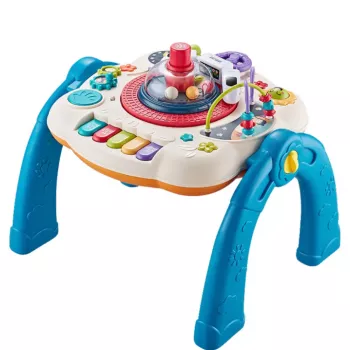 LEAN TOYS Educational Table Interactive Buildable Surface 2in1 Blue