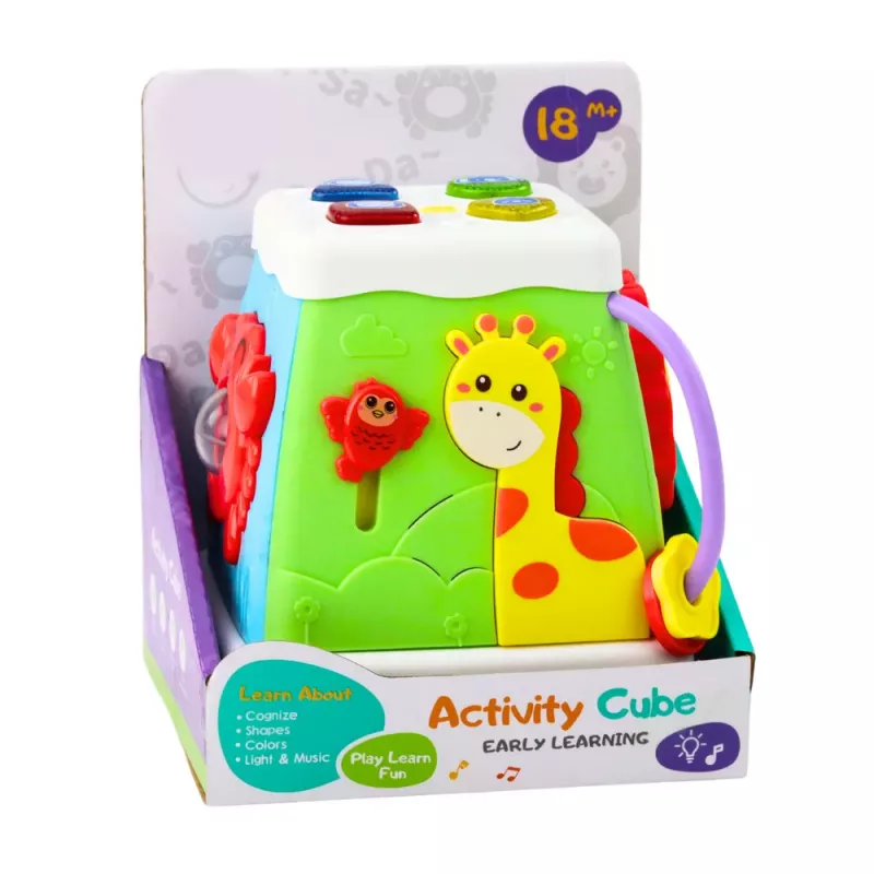 LEAN TOYS Educational Cube Multifunctional Interactive Lights Sounds