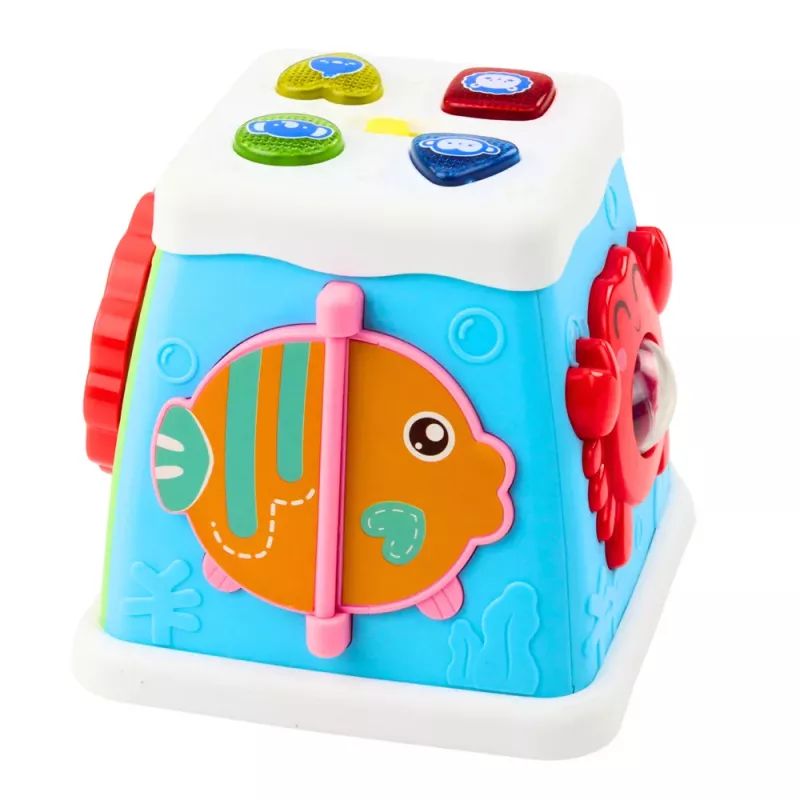 LEAN TOYS Educational Cube Multifunctional Interactive Lights Sounds