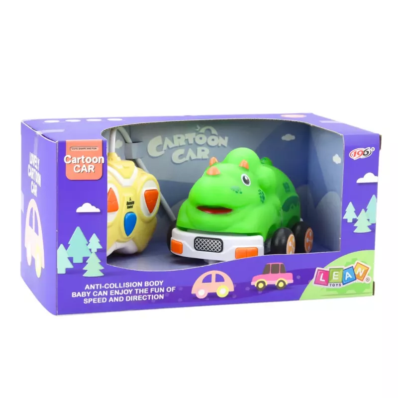 LEAN TOYS nuotoliniu valdymu automobilis vaikams Dinozauras Žalias
