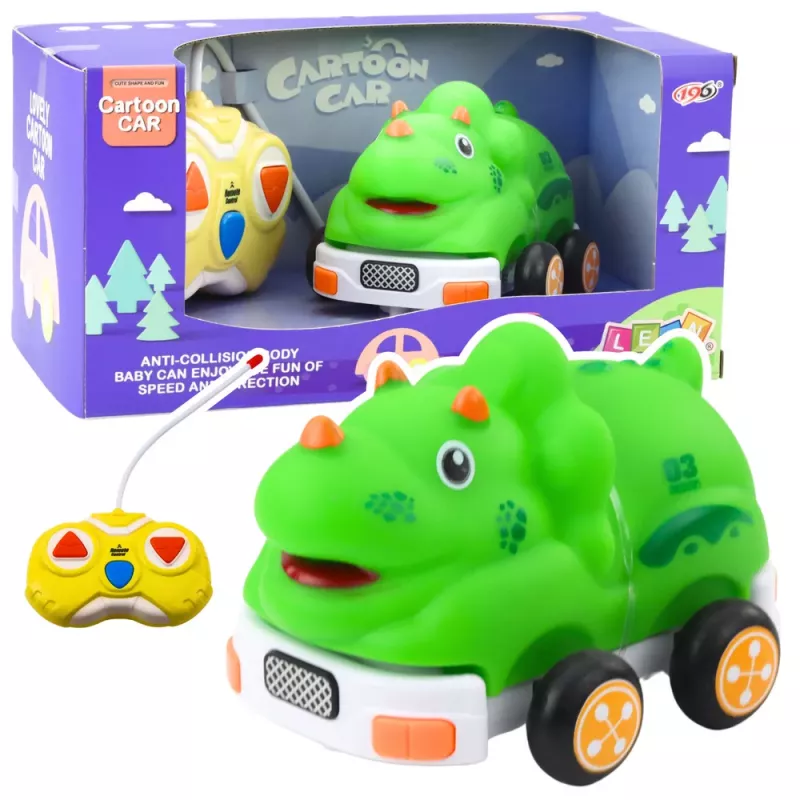 LEAN TOYS nuotoliniu valdymu automobilis vaikams Dinozauras Žalias