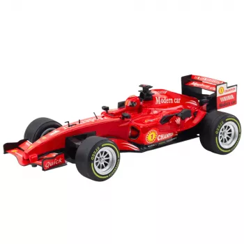 LEAN TOYS nuotoliniu valdymu RC lenktyninis automobilis su vairu, šviesomis ir garsais 1:12 raudonas