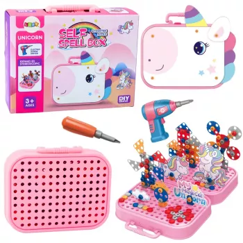 LEAN TOYS DIY Unicorn Drill Building Blocks Set
