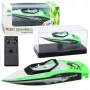 LEAN TOYS RC Motorboat White-Green 15cm