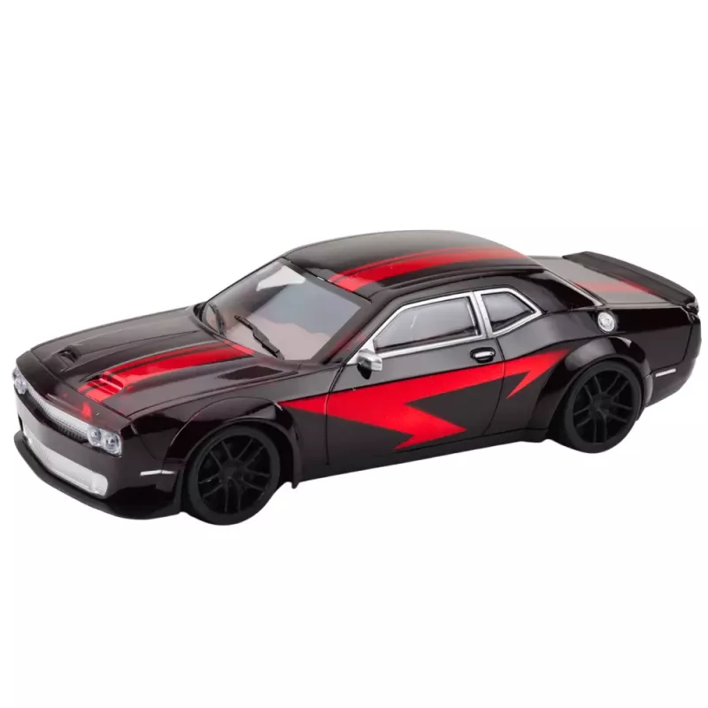 LEAN TOYS Sports Car Drive Glossy Body Black Red Lines
